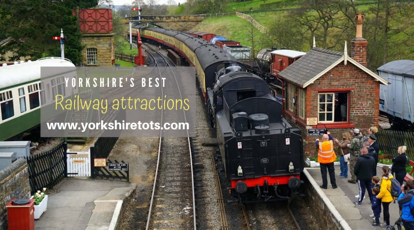 train coming into the station cover of Yorkshrie railway attractions